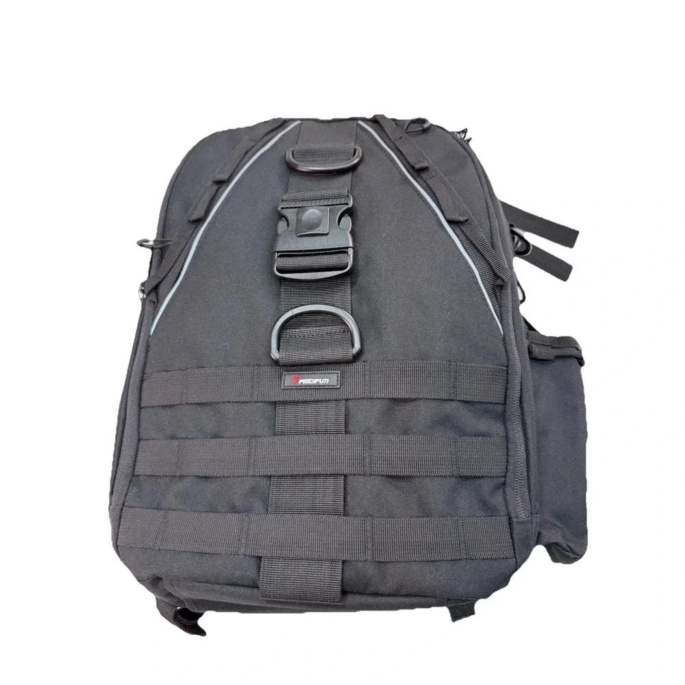 Piscifun Fishing Tackle Bag Backpack NWOT Black Multiple Compartments Outdoor